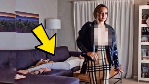 Camera Captures Why Husband Insists On Paying Babysitter Outside